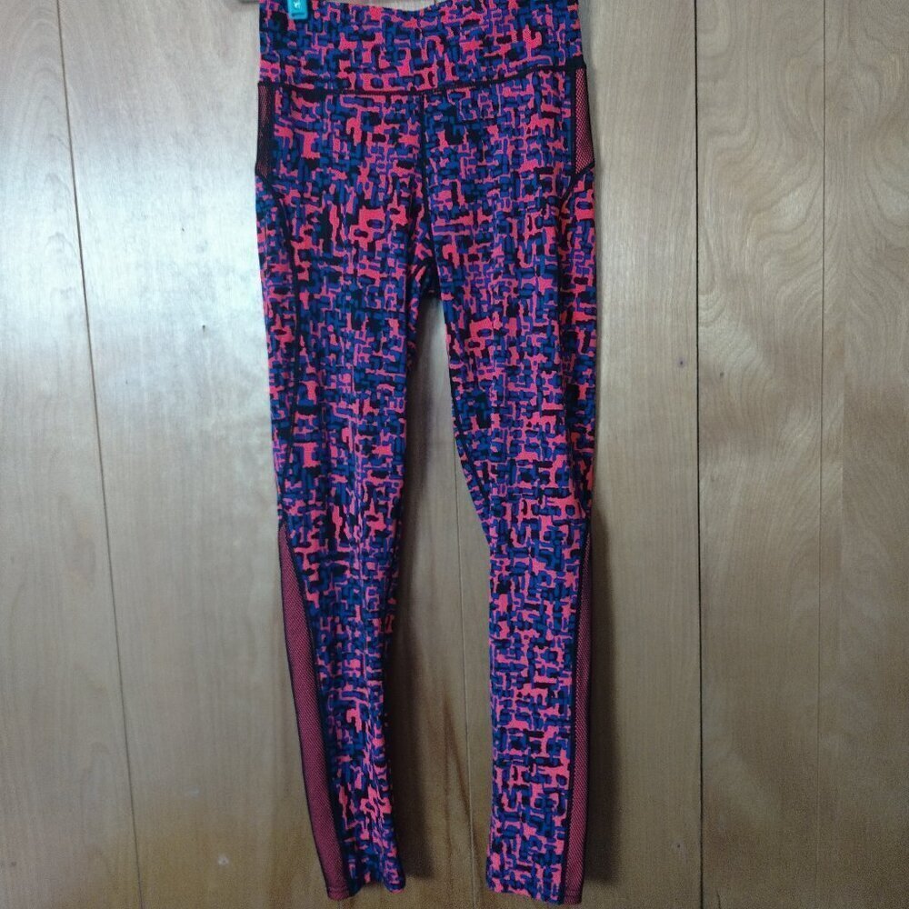 Women's S/M Pull On Comfort Waistband Geometric Print Leggings Activewear Pants